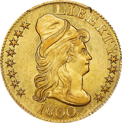 La pieza pertenece a la serie Draped Bust