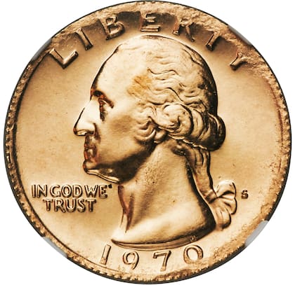 La pieza presenta el retrato de Washington realizado por Houdin en el anverso