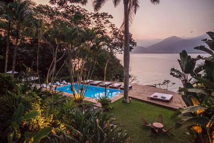 La pileta de la Pousada Picinguaba.