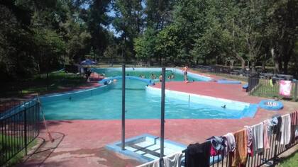 La pileta del camping en Oliveros, provincia de Santa Fe