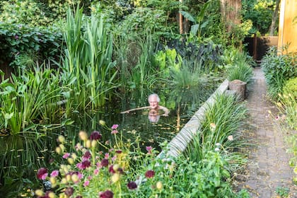 La pileta ecológica tiene atractivo todo el año, con un sector para nadar y otro sector para plantas.
Proyecto: Leandro Arona y Eugenie Tossounian