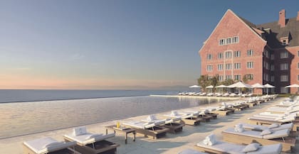 La pileta externa que tendrá el hotel