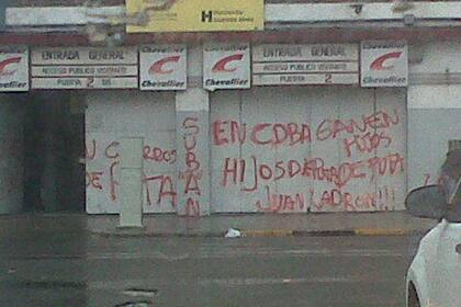 La pintada en el estadio