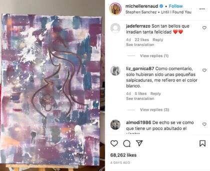 La pintura de embarazo de Michelle Renaud