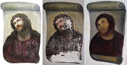 La pintura del Ecce Homo que fue arruinada