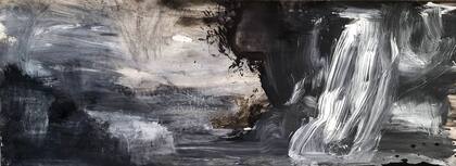 La pinturas, cuyo origen fue un block minúsculo, fueron hechas todas este año