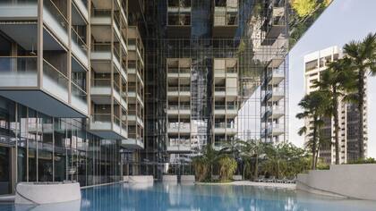 La piscina del hotel premiado