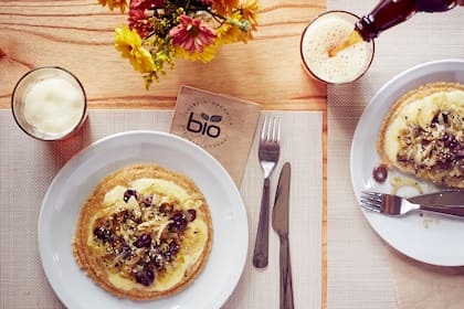 La pizza de arroz yamaní de Bio es una excelente opción para los vegetarianos y veganos (y para todos los que aprecien comer más saludable)
