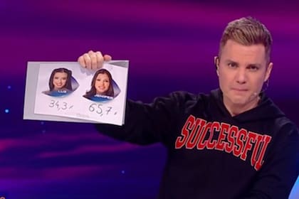 La placa con los votos para la eliminada de Gran Hermano