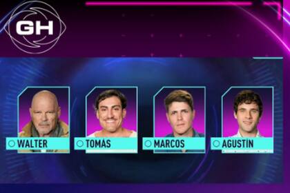 La placa de nominación de Gran Hermano 2022 (Foto Instagram @granhermanoar)