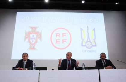 La plana mayor de la organización conjunta de Portugal, España y Ucrania para el Mundial de 2030