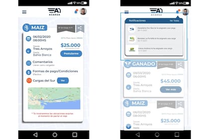 La plataforma Acarga permite calcular la huella de carbono de un viaje, y también hacer más eficiente el transporte al reducir la cantidad de viajes de regreso que se hacen sin carga