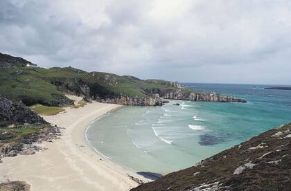 La playa de Loch Eriboll es una de las que registra elevación del territorio en Escocia.