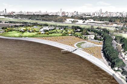 La playa permanente estará ubicada en la península Parque del Vega; es una de las novedades más salientes del proyecto de recuperación costera