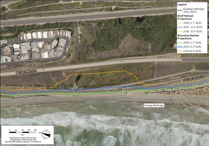 La playa podría adaptarse a un aumento de 2 metros del nivel del mar sin la carretera