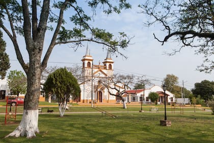 La plaza San Martín en Yapeyú está emplazada sobre lo que era la antigua plaza de las misiones juesuíticas.