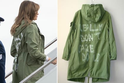 La polémica campera verde que usó Melania Trump