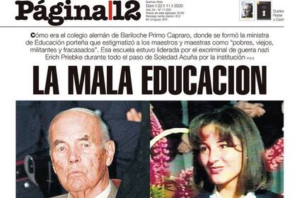 El matutino asoció a la ministra de Rodríguez Larreta con el nazismo