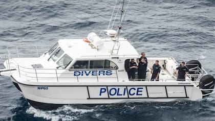 La policía australiana rastrilló 6000 metros cuadrados de océano en busca de otros restos de la mujer, sin éxito (News Corp Australia)