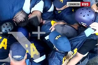 Paro por la reforma laboral: así la Policía reducía a un manifestante ante la presunción de que estaba armado