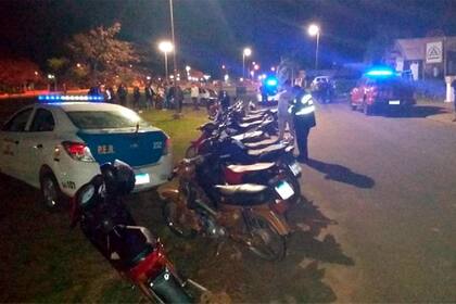 Secuestro de motos durante un operativo en un festejo prohibido