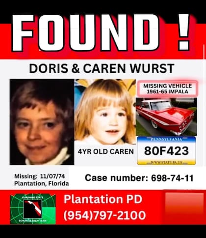 La policía señaló que se cree que los restos son los de Doris y Caren Wurst, pero la identificación oficial está pendiente