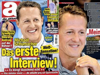 La portada de la revista Die Aktuelle con la falsa entrevista a Michael Schumacher