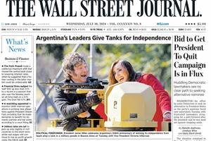 La portada de The Wall Street Journal con Milei y Villarruel.
