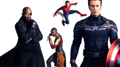 La portada de Vanity Fair con Los vengadores: Capitán América, Spider-Man junto a Nick Fury