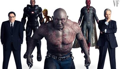 Jon Favreau (Happy Hogan), Don Cheadle (War Machine), Vin Diesel (Groot), Dave Bautista (Drax), Paul Bettany (Visión), y Michael Douglas (Dr. Hank Pym)