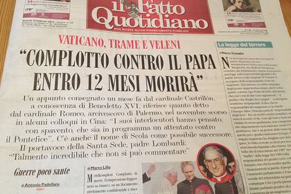 La portada del diario de izquierda Il Fatto Quotidiano