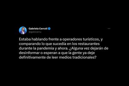 La portavoz de la Presidencia Gabriela Cerruti dio contexto sobre la frase de Alberto Fernández y advirtió a los medios