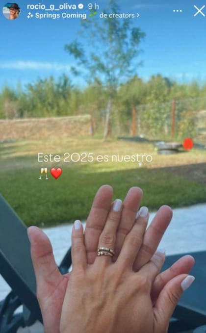 La postal que subió Rocío Oliva a inicios de este año junto a Néstor Ortigoza