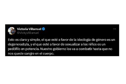 La postura de Victoria Villarruel sobre la ideología de género