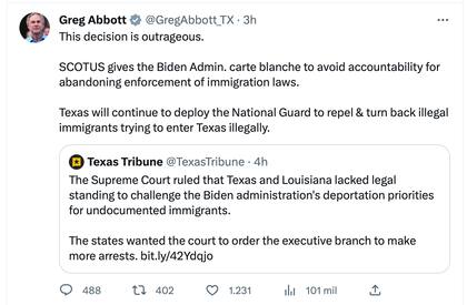 La postura del gobernador Greg Abbott sobre la resolución de la Corte Suprema de EE.UU.