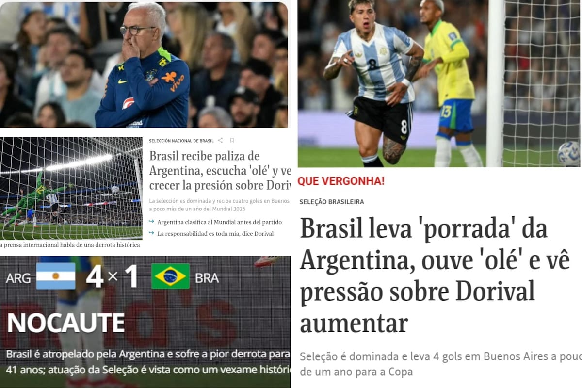 La fuerte crítica de la prensa brasileña a su selección tras la derrota con Argentina - LA NACION