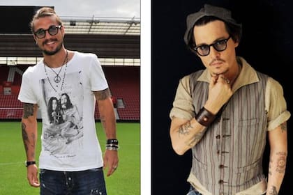 La prensa británica comparaba a Daniel Osvaldo con Johnny Depp