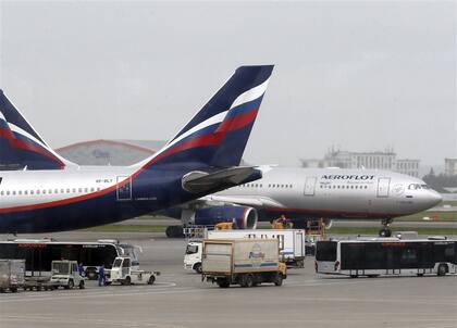 Aviones de Aeroflot, en Moscú