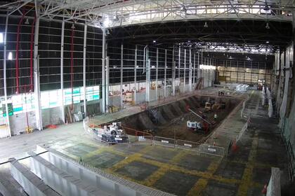 La preparación del terreno de la nueva línea de estampado