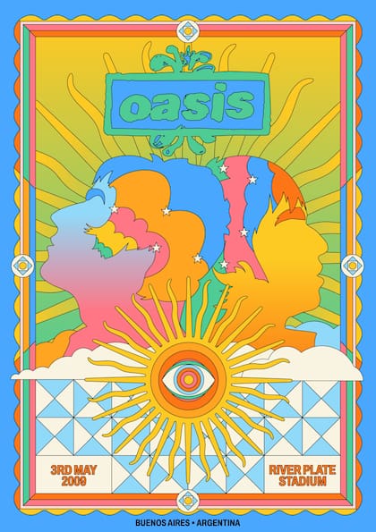 La presentación de Oasis en el estadio River Plate en 2009, parte de la gira Dig Out Your Soul (Foto: X @oasis)