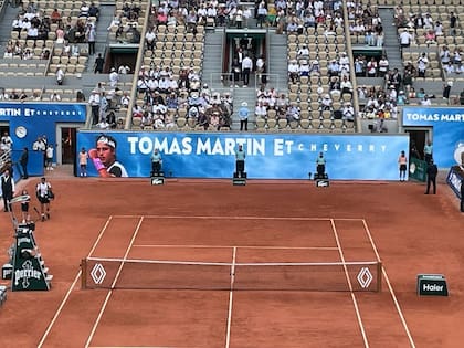 La presentación en la cancha de Tomás Martín Etcheverry para jugar los cuartos de final con Alexander Zverev
