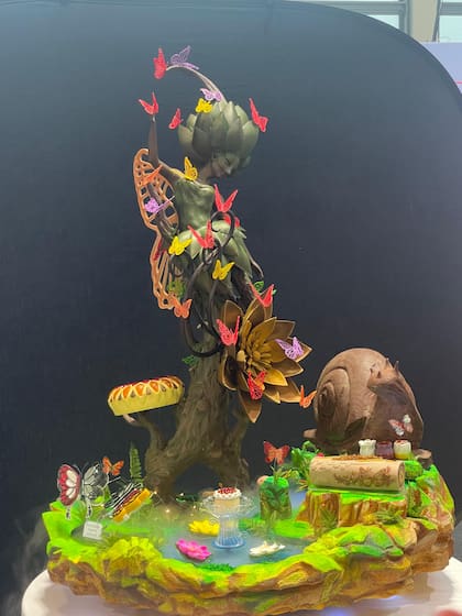 La presentación final consistió en la temática de "Jardín de mariposas" inspirado en la naturaleza