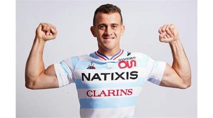 La presentación oficial de Boffelli en el Racing 92. Crédito: Instagram