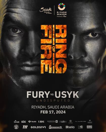 La presentación oficial de Fury vs. Usyk en Arabia Saudita.