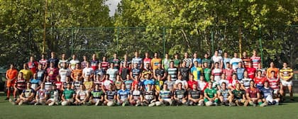 La presentanción en GEBA, con un representante de cada uno de los 91 equipos que forman parte del rugby del Área Metropolitana de Buenos Aires