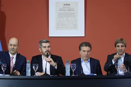 Sturzenegger, Dujovne, Caputo y Marcos Peña, durante la gestión de Cambiemos