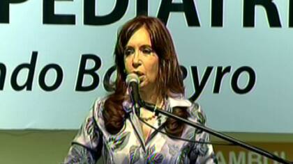 La presidenta Cristina Kirchner durante el acto en Misiones