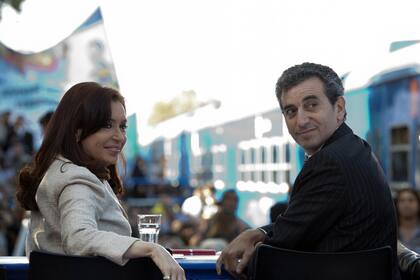 Cristina Kirchner y el exministro del Interior y Transporte Florencio Randazzo, en Pilar