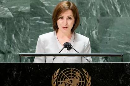 La presidenta de Moldavia, Maia Sandu, reiteró ante la ONU su llamado para la eliminación del depósito de armas rusas de Transnistria