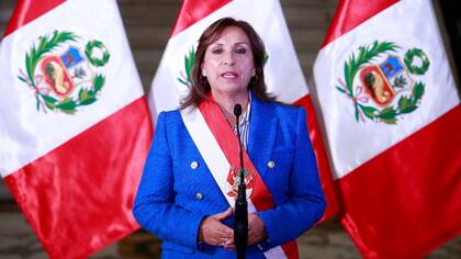 La presidenta de Perú, Dina Boluarte, en Lima. 